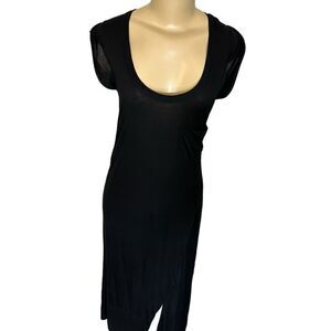 A.L.C. X Revolve viscose jersey knit black sheath maxi dress medium